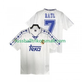 Fußballtrikots Real Madrid RAUL 7 Retro 1996 1997 Kurzarm Heimtrikotsatz kaufen